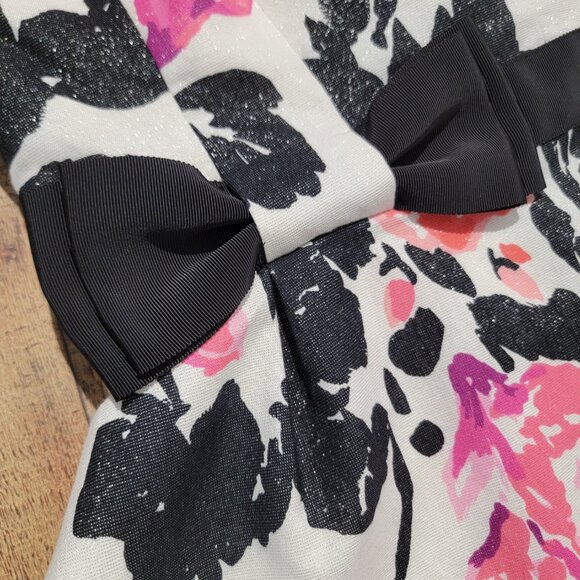 Lilly Pulitzer Stroke of Midnight Floral Strapless Amberly Bow Detail Dress - 2 - Picture 5 of 14